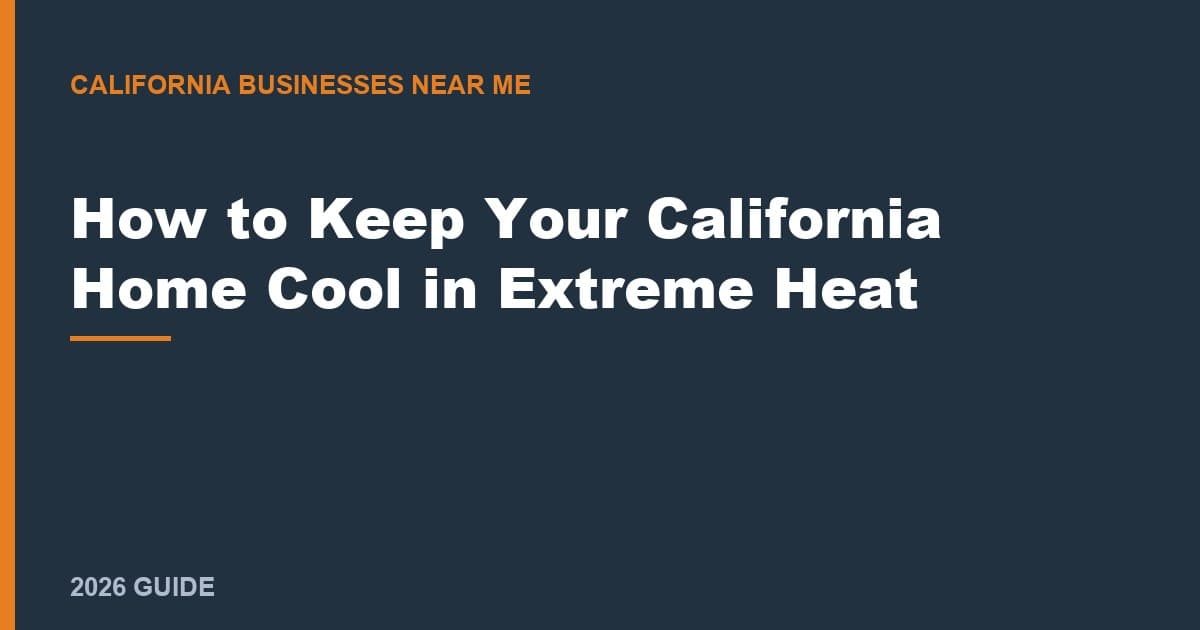 How to Keep Your California Home Cool in Extreme Heat